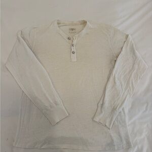 Rag & Bone Men's Cream Henley Shirt